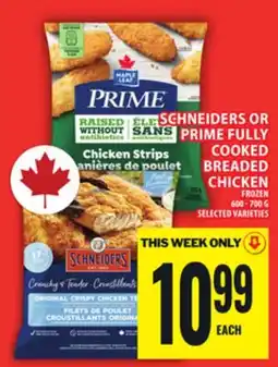 Food Basics SCHNEIDERS OR PRIME FULLY COOKED BREADED CHICKEN offer