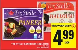 Food Basics TRE STELLE PANEER OR HALLOUMI offer