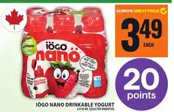 Food Basics IÖGO NANO DRINKABLE YOGURT offer