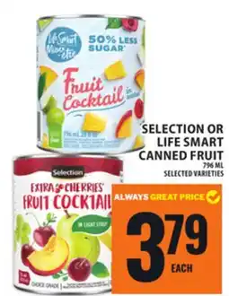 Food Basics SELECTION OR LIFE SMART CANNED FRUIT offer