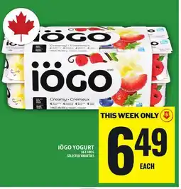Food Basics IÖGO YOGURT offer