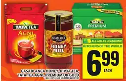 Food Basics CASABLANCA HONEY, DIVYA TEA, TATA TEA AGNI, PREMIUM OR GOLD offer