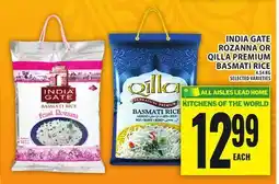 Food Basics INDIA GATE ROZANNA OR QILLA PREMIUM BASMATI RICE offer