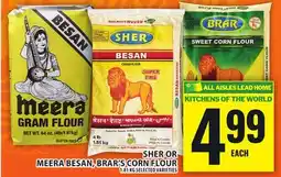 Food Basics SHER OR MEERA BESAN, BRAR'S CORN FLOUR offer