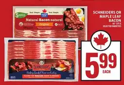 Food Basics SCHNEIDERS OR MAPLE LEAF BACON offer