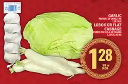 Food Basics GARLIC OR LOBOK OR FLAT CABBAGE offer