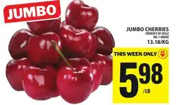 Food Basics JUMBO CHERRIES offer