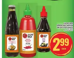 Food Basics LUCKY KOI SRIRACHA, HOISIN OR OYSTER SAUCE offer