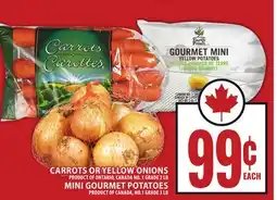 Food Basics CARROTS OR YELLOW ONIONS, MINI GOURMET POTATOES offer