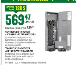 BMR CENTRE DE DISTRIBUTION  SQUARE-D  ET DISJONCTEURS offer