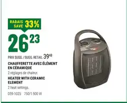 BMR CHAUFFERETTE AVEC ÉLÉMENT EN CÉRAMIQUE offer
