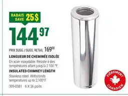 BMR LONGUEUR DE CHEMINÉE ISOLÉE offer