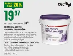 BMR COMPOSÉ À JOINTS CONTRÔLE POUSSIÈRE offer