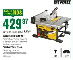 BMR COMPACT TABLE SAW offer