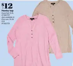 Giant Tiger Henley top offer