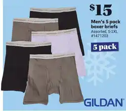 Giant Tiger GILDAN Men's 5 pack boxer briefs offer