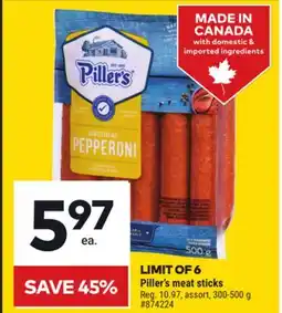 Giant Tiger Piller's meat sticks offer