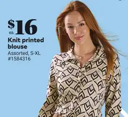 Giant Tiger Knit printed blouse offer