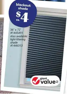 Giant Tiger Blackout shade offer