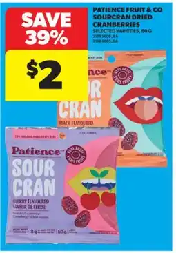 Real Canadian Superstore PATIENCE FRUIT & CO SOURCRAN DRIED CRANBERRIES offer