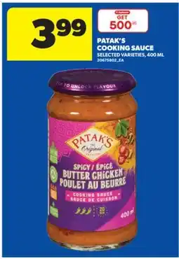 Real Canadian Superstore PATAK'S COOKING SAUCE offer