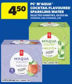 Real Canadian Superstore PC M'AQUA COCKTAIL FLAVOURED SPARKLING WATER offer