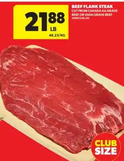 Real Canadian Superstore BEEF FLANK STEAK offer