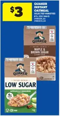 Real Canadian Superstore QUAKER INSTANT OATMEAL, 8' S offer