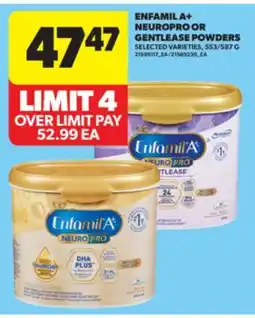 Real Canadian Superstore ENFAMIL A + NEUROPRO OR GENTLEASE POWDERS, 553/587 G offer