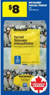 Real Canadian Superstore NO NAME FACIAL TISSUE, 6' S offer