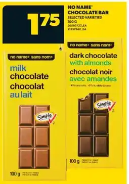 Real Canadian Superstore NO NAME CHOCOLATE BAR offer