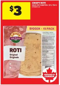 Real Canadian Superstore CRISPY ROTI, 15'S offer
