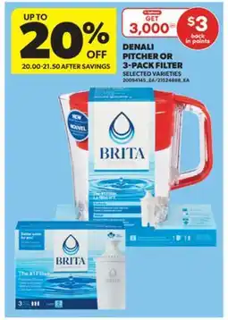 Real Canadian Superstore DENALI PITCHER OR 3-PACK FILTER offer