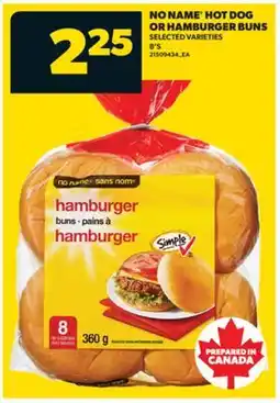 Real Canadian Superstore NO NAME HOT DOG OR HAMBURGER BUNS, 8' S offer