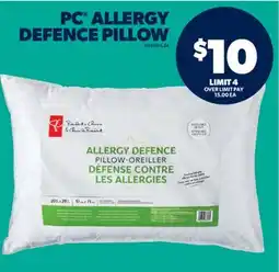 Real Canadian Superstore PC ALLERGY DEFENCE PILLOW offer