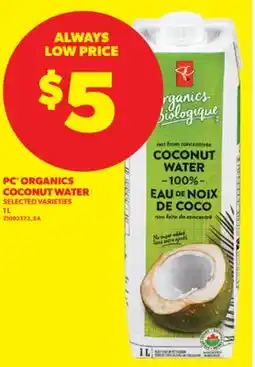 Real Canadian Superstore PC ORGANICS COCONUT WATER offer