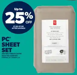 Real Canadian Superstore PC SHEET SET offer