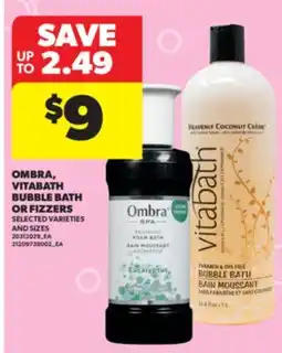 Real Canadian Superstore OMBRA, VITABATH BUBBLE BATH OR FIZZERS offer