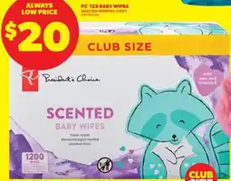Real Canadian Superstore PC 12X BABY WIPES, 1200'S offer