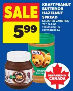 Real Canadian Superstore KRAFT PEANUT BUTTER OR HAZELNUT SPREAD offer