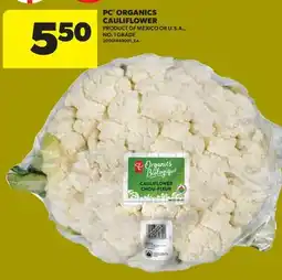 Real Canadian Superstore PC ORGANICS CAULIFLOWER offer