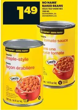 Real Canadian Superstore NO NAME BAKED BEANS offer
