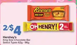 PharmaChoice Hershey's King Size Chocolate Bar offer