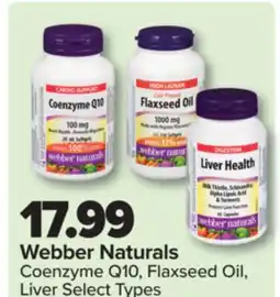 PharmaChoice Webber Naturals Coenzyme Q10, Flaxseed Oil, Liver offer