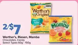 PharmaChoice Werther's, Riesen, Mamba Chocolates, Candy offer