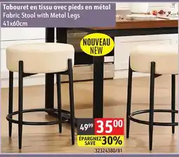 Sushi Shop Fabric Stool with Metal Legs offer