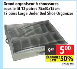 Sushi Shop 12 pairs Large Under Bed Shoe Organizer offer