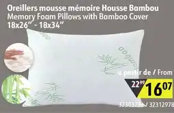 Sushi Shop Memory Foam Pillows with Bamboo Cover offer