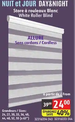 Sushi Shop Store à rouleaux Blanc White Roller Blind offer