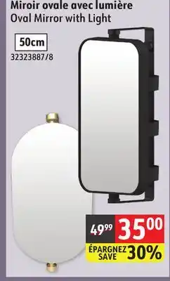 Sushi Shop Oval Mirror with Light offer